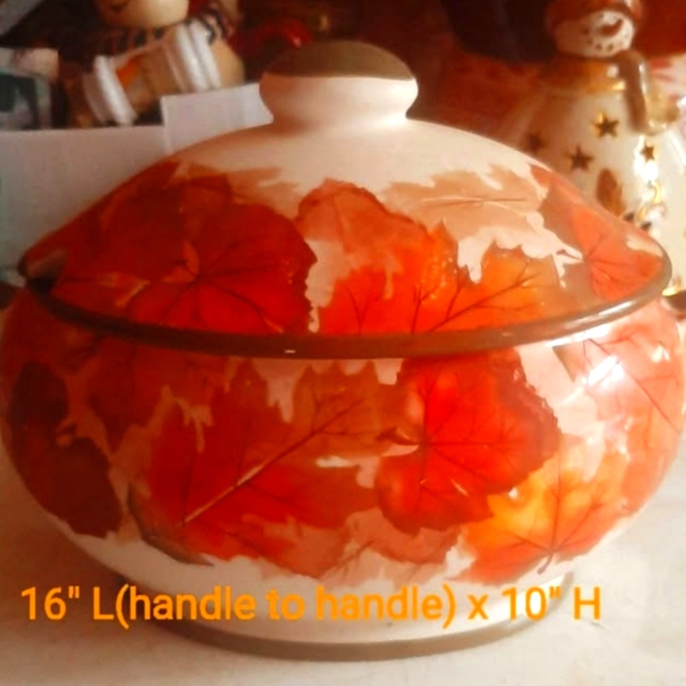 Autumn Leaf Ceramic Soup Tureen